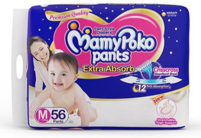 MamyPoko Medium size baby diaper - M(56 Pieces)