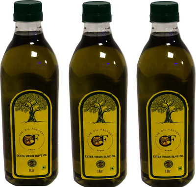 

The Oil Factory Extra Virgin Pack Of 3 Olive Oil Plastic Bottle(1 L)