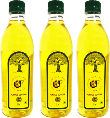 

The Oil Factory Pomace Pack Of 3 Olive Oil Plastic Bottle(1 L)