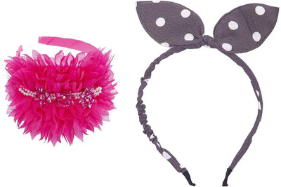 

Chooz Designer Studio Ears Head Band and Ribbons Hair Band (Pack of 2) Head Band, Hair Band(Multicolor)