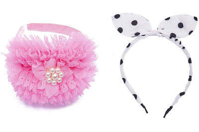 

Chooz Designer Studio Ears Head Band and Ribbons Hair Band (Pack of 2) Head Band, Hair Band(Multicolor)