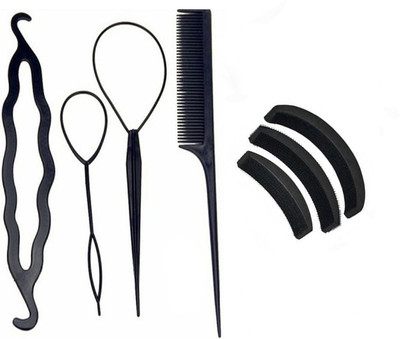 

GULZAR Hair accessories / hair styling tool set of 7 Hair Accessory Set (Black) Hair Accessory Set(Black)
