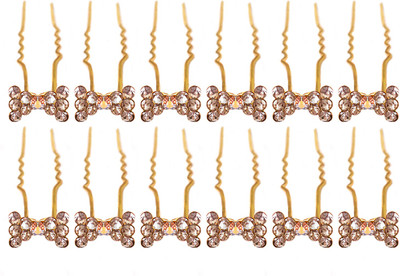 Rapidsflow® Bridal Hair Accessories/Fancy Juda Pins for Bun Decoration/Juda pins for Hair for Women and Girls Hair Pin(Gold)