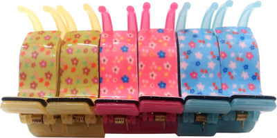 

Fashionable High Quality Printed Hair Clutcher (6 Pcs) Hair Claw(Multicolor)