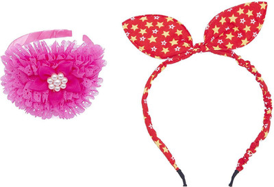 

Chooz Designer Studio Ears Head Band and Ribbons Hair Band (Pack of 2) Head Band, Hair Band(Multicolor)