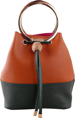

THE TAN CLAN Hand-held Bag(Tan, Green), Green;tan