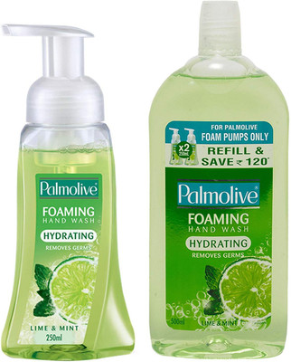 

Palmolive Combo Foaming Hand Wash (Lime and Mint) with Foaming Hand Wash Refil (Lime and Mint)(550 ml, Bottle)