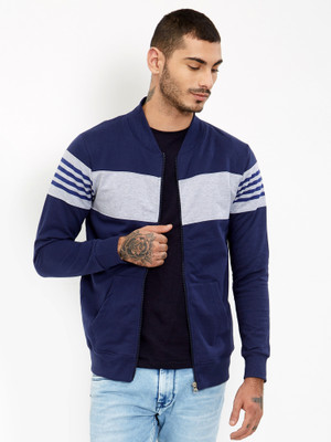MANIAC Full Sleeve Striped, Colorblock Men Jacket
