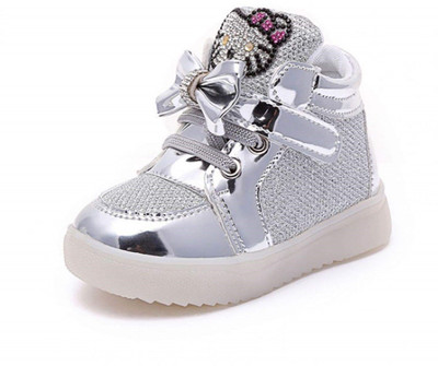 

Premsons Girls Slip on Sneakers(Silver