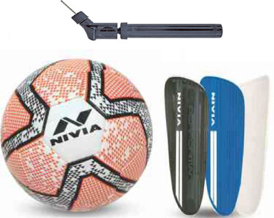 

Nivia Rabona 2.0 Pink + Performance Shingaurd + Double Action Pump Football Kit