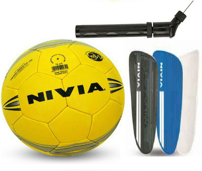 

Nivia Super Synthetic + Performance Shingaurd + Double Action Pump Football Kit