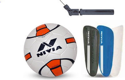 

Nivia Simbolo + Performance Shingaurd + Double Action Pump Football Kit