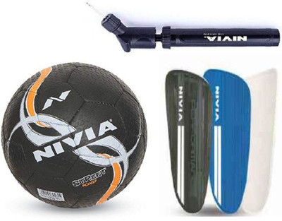 

Nivia Street + Performance Shingaurd + Double Action Pump Football Kit