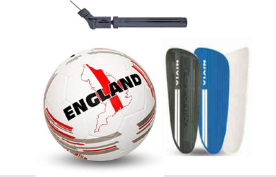 

Nivia England Country Color + Performance Shingaurd + Double Action Pump Football Kit