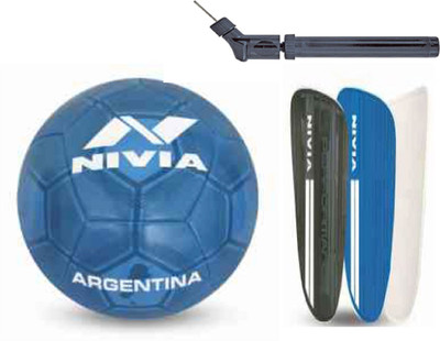 

Nivia World Fest + Performance Shingaurd + Double Action Pump Football Kit