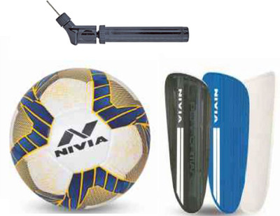

Nivia Force + Performance Shingaurd + Double Action Pump Football Kit