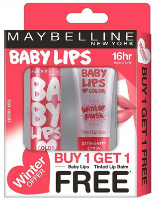 

Maybelline BABY LIPS COLOR WINTER FLUSH CHERRY KISS(Pack of: 2, 4 g)