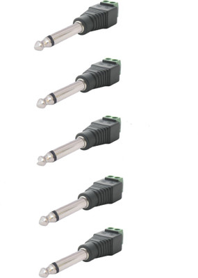 MX 5 Pcs of 6.35mm TS Mono Jack P 38 Connector for Guitars and Instruments Connector
