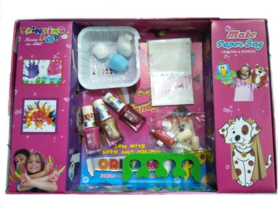 

JENNY Nail Art with 3 Nail Polish,Extra Nails,Nail Stickers,Glue for Sticking,Beautiful Manicure Tray,Finger Seprator Diy for Girls(multi-color)