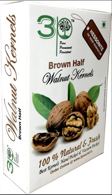 

3P Brown Kashmiri Akhrot/ dryfruit/ without shell/ walnut kernels-250 gm Walnuts(250 g, Vacuum Pack)