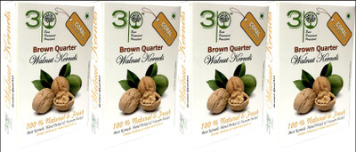 

3P Brown Quarter Kashmiri Akhrot/ dryfruit/ without shell/ walnut kernels Walnuts(1000 g, Vacuum Pack)
