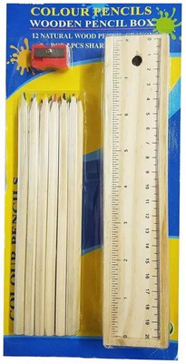 

Kanchan Toys Wooden Series Wooden Art Wood Pencil Box(Set of 1, Multicolor)