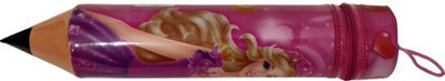 

kubergift Barbie Pencil shape pencil bag for kids girl Barbie pink Art Polyester Pencil Box(Set of 1, Pink)