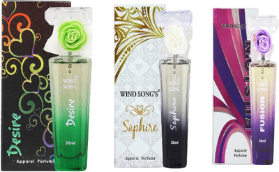 

Windsong's Unisex Apparel Perfume Desire Saphire Fusion 30ml ( Pack of 3) Perfume - 90 ml(For Men & Women)