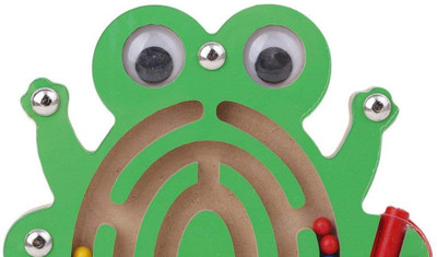 

Simple Days Magnetic Pen Driving Bead Maze Wooden Jigsaws Puzzle Board Game Educational Toy - Frog(1 Pieces)