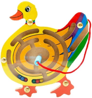 

Simple Days Magnetic Pen Driving Wooden Bead Maze Jigsaws Puzzle Board Game Educational Toy - Duck(1 Pieces)