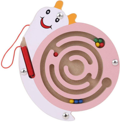 

Simple Days Magnetic Pen Driving Bead Maze Wooden Jigsaws Puzzle Board Game Educational Toy - Snail(1 Pieces)