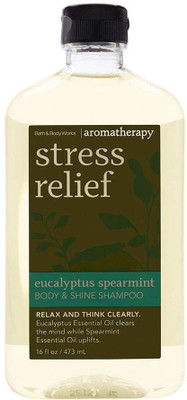 

Bath & Body Works True Blue Spa Stress Relief Eucalyptus Spearmint Body & Shine Shampoo 16 Fl Oz(473 ml)