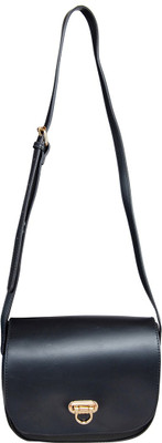 

peaubella Women Casual Black Synthetic Leather Sling Bag
