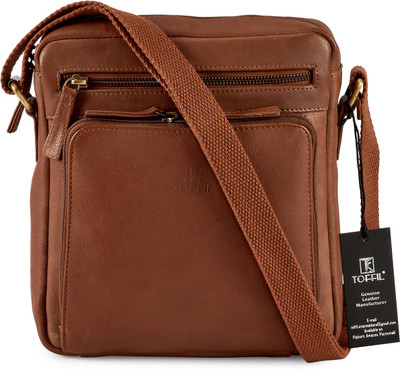 

Toffil Men & Women Casual, Formal Tan Genuine Leather Shoulder Bag