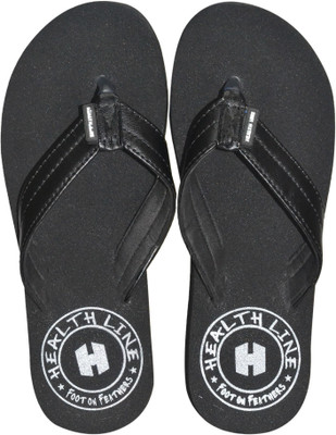 Healthline Mcp Soft Flip Flops, Black