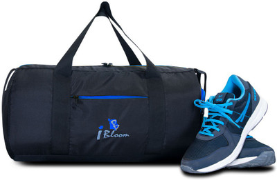 

ibloom 23lts black and royalblue gym bag with shoe compartment(Black, Kit Bag