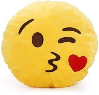

Unicorn Soft Toys Smiley Cushion Pillow (goggle smiley) - 32 cm(Yellow)