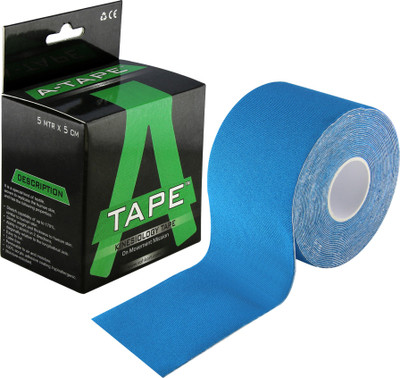 

A-TAPE Nylon Kinesiology Tape (100% Water Resistant) Knee, Calf & Thigh Support (, Blue