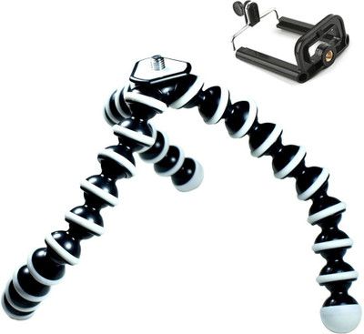 

BJORK Best buy new arrival fully flexible Portable & Foldable ABC14 Camera & Mobile Tripod with Mobile Clip Holder Bracket Fully Flexible Mount Cum Tripod Stand with Three-Dimensional Head & Quick Release Plate Tripod 10" - DSLR , Smartphone & Action Came