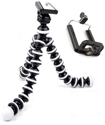 

BJORK Best buy new arrival fully flexible Portable & Foldable Camera & Mobile Tripod with Mobile Clip Holder Bracket Fully Flexible Mount Cum Tripod Stand with Three-Dimensional Head & Quick Release YY4 Plate Gorilla Tripod 10" - DSLR , Smartphone & Actio