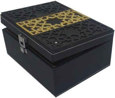 

LIFEMUSIC multipurpose jwelry case jwelry box Leather Jewelry Box Organizer 4 compartment with removable trays ,Keep your precious jewelry elegantly organized in this rich leather jewelry case storing jwelary, Jewellery storage box for all your precious j
