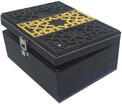 

LIFEMUSIC Exclusive design Travel Jewelry Storage Tray treasures safe and beautifully displayed with a luxurious Leather Jewelry Box Organizer 4 compartment with removable trays ,Keep your precious jewelry elegantly organized in this rich leather jewelry 