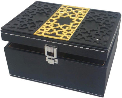 

LIFEMUSIC Acrylic Exclusive design Travel Jewelry Storage Tray treasures safe and beautifully displayed with a luxurious Leather Jewelry Box Organizer 4 compartment with removable trays ,Keep your precious jewelry elegantly organized in this rich leather 