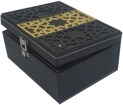

LIFEMUSIC your treasures safe and beautifully displayed with a luxurious Leather Jewelry Box Organizer 4 compartment with removable trays ,Keep your precious jewelry elegantly organized in this rich leather jewelry case storing jwelary, Jewellery storage 