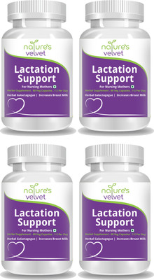 

Natures Velvet Lifecare Lactation Support Herbal Formulation For Nursing Mothers, 60 Veg Caps - Pack of 4(240 No)