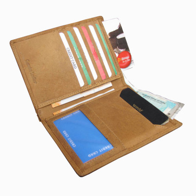 

ABYS Men Tan Genuine Leather Wallet(6 Card Slots)
