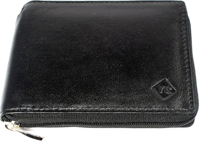 

Young Crew Men Black Genuine Leather Wallet(17 Card Slots)