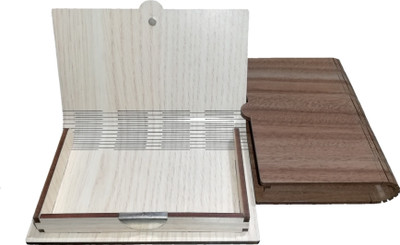 TLO office file Men Multicolor Wood Card Holder(1 Card Slot, Pack of 2)