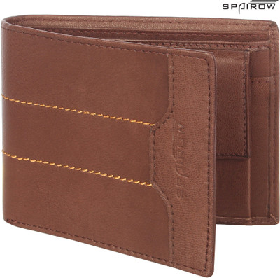 Spairow Men Casual Brown Genuine Leather Wallet(7 Card Slots)
