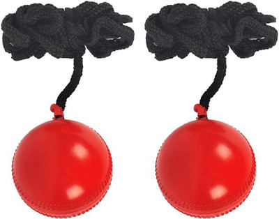 

StepInnStore Cricket Bat *(Knocking, Practice, Hanging Ball)* "Pack of 2*" Cricket Training Ball(Pack of 2, Red)